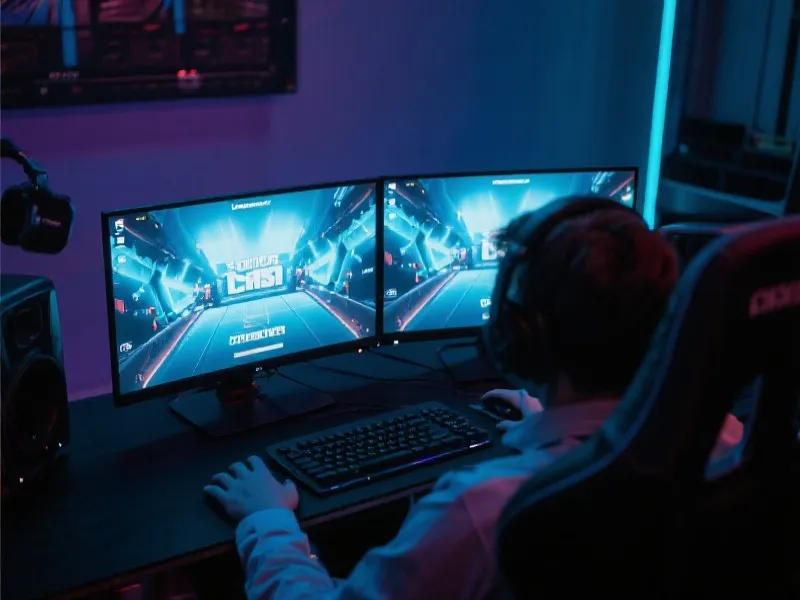 沉浸式双屏电竞观赛体验