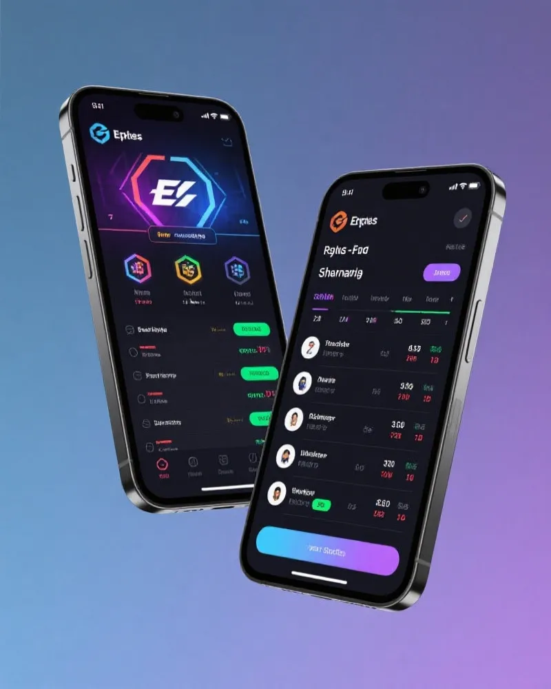 App Interface Showing Schedules and Results
